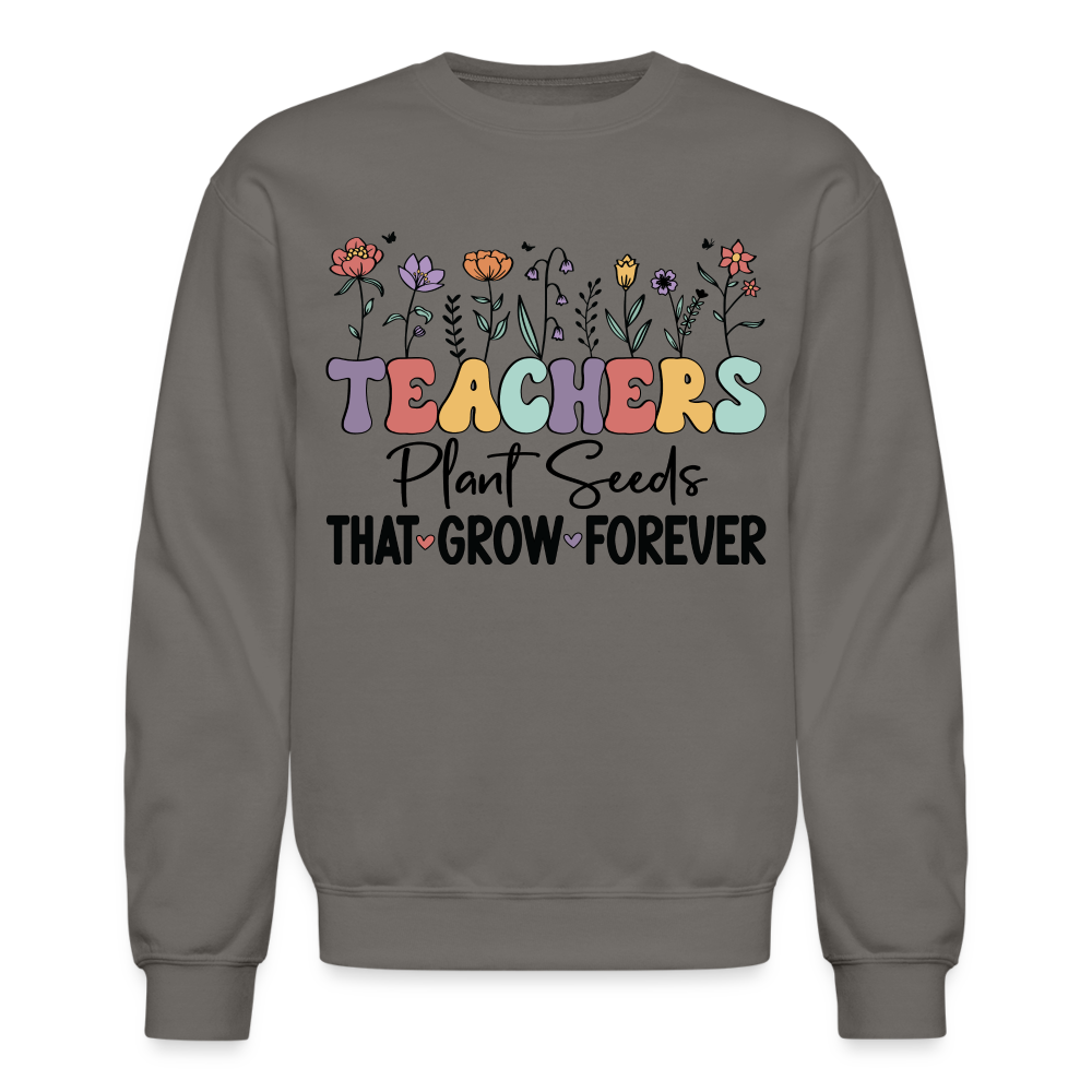 Teachers Plant Seeds That Grow Forever Sweatshirt - asphalt gray