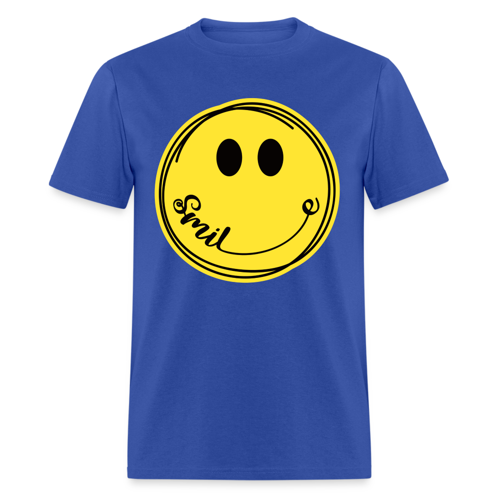 Smile - Smiley Face Emoji T-Shirt - royal blue