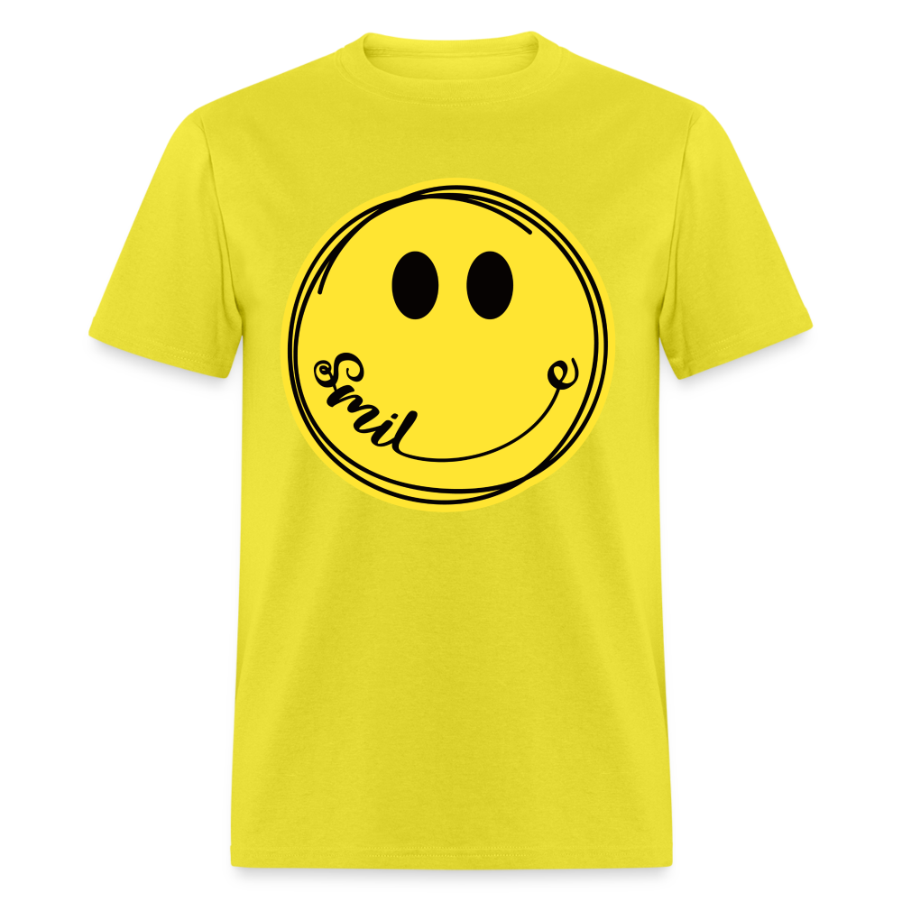 Smile - Smiley Face Emoji T-Shirt - yellow