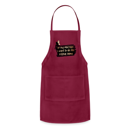 In My Next Life I Want To Be The Karma Fairy Adjustable Apron - burgundy