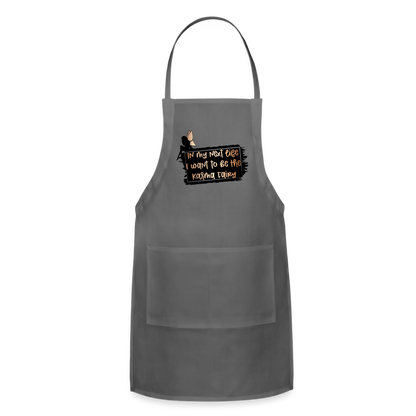 In My Next Life I Want To Be The Karma Fairy Adjustable Apron - charcoal