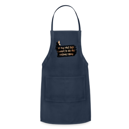 In My Next Life I Want To Be The Karma Fairy Adjustable Apron - navy