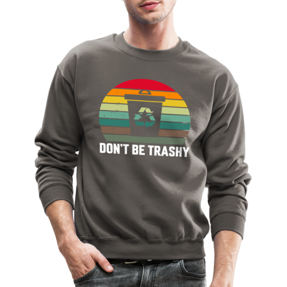 Don't Be Trashy Sweatshirt (Recycle) - asphalt gray