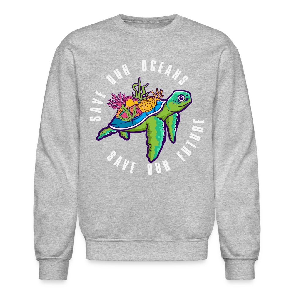 Save Our Oceans Save Our Future Sweatshirt Color: heather gray