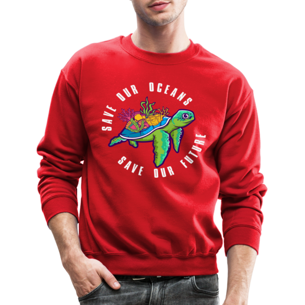 Save Our Oceans Save Our Future Sweatshirt - red