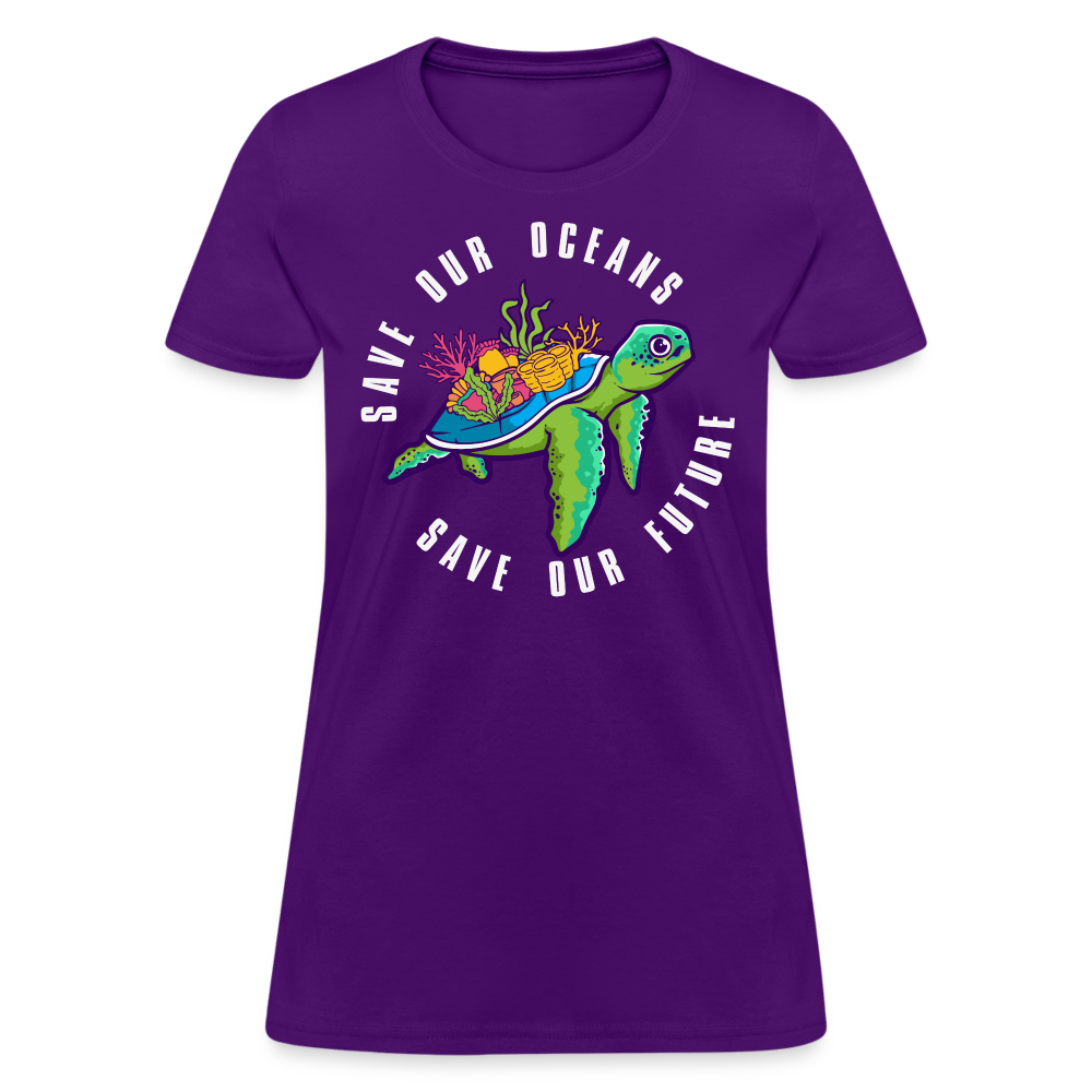 Save Our Oceans Save Our Future Women's T-Shirt - purple