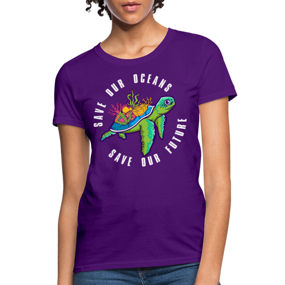 Save Our Oceans Save Our Future Women's T-Shirt - purple
