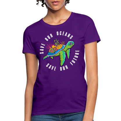 Save Our Oceans Save Our Future Women's T-Shirt - purple