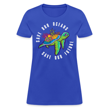 Save Our Oceans Save Our Future Women's T-Shirt - royal blue