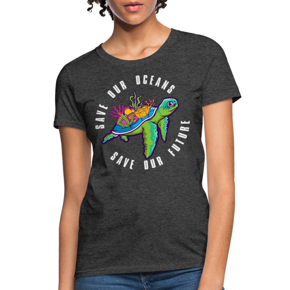 Save Our Oceans Save Our Future Women's T-Shirt - heather black
