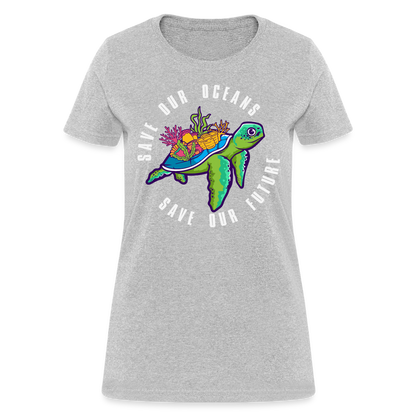 Save Our Oceans Save Our Future Women's T-Shirt - heather gray