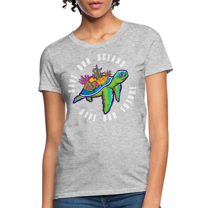 Save Our Oceans Save Our Future Women's T-Shirt - heather gray