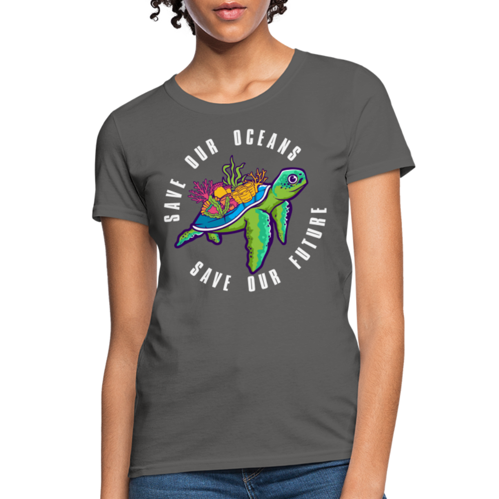 Save Our Oceans Save Our Future Women's T-Shirt - charcoal