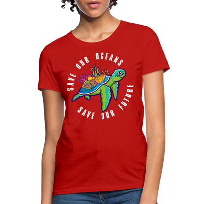 Save Our Oceans Save Our Future Women's T-Shirt - red