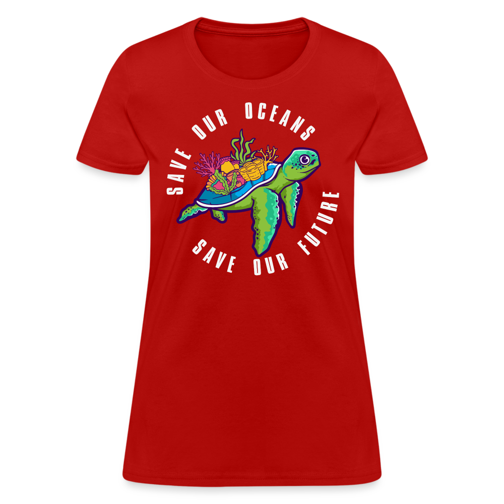 Save Our Oceans Save Our Future Women's T-Shirt - red