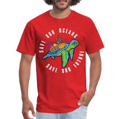 Save Our Oceans Save Our Future T-Shirt - red