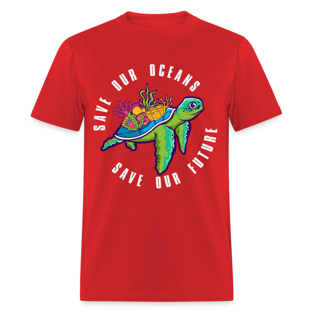 Save Our Oceans Save Our Future T-Shirt Color: aquatic blue