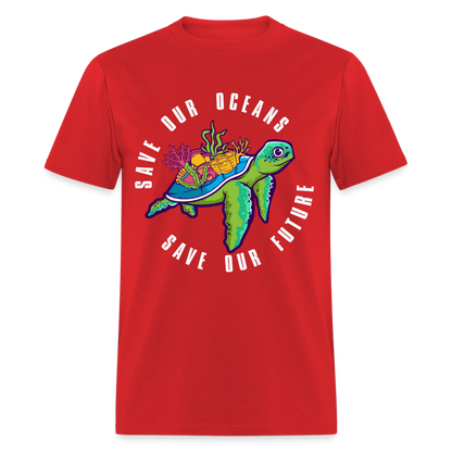 Save Our Oceans Save Our Future T-Shirt - red