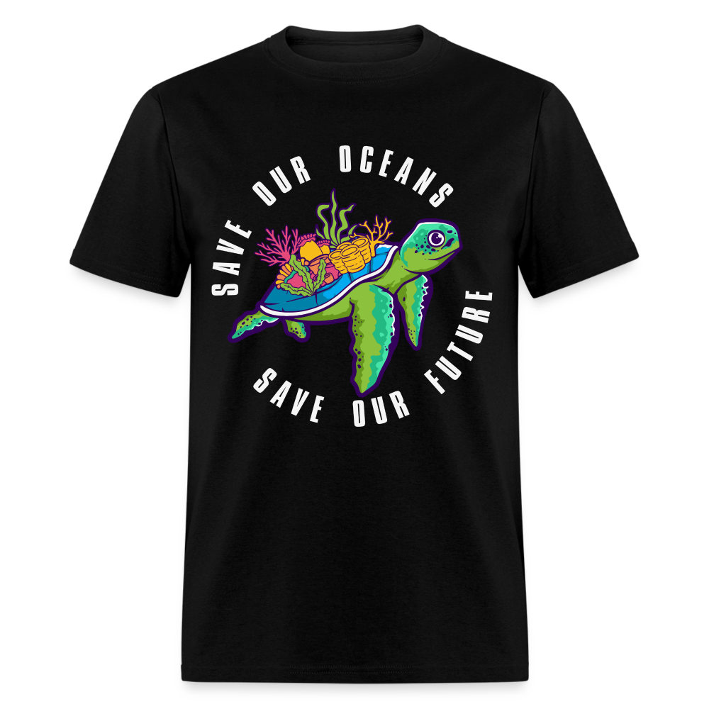 Save Our Oceans Save Our Future T-Shirt - black