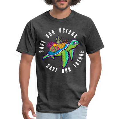 Save Our Oceans Save Our Future T-Shirt - heather black