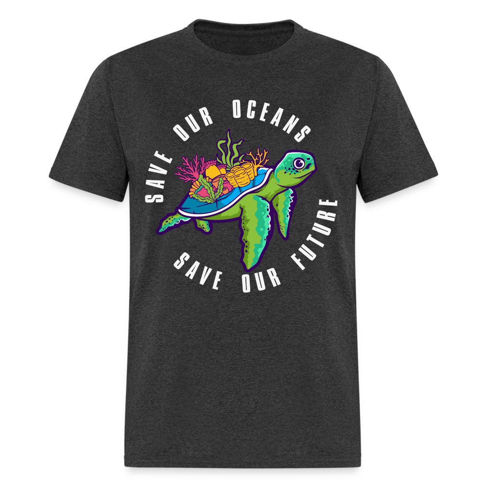 Save Our Oceans Save Our Future T-Shirt - heather black