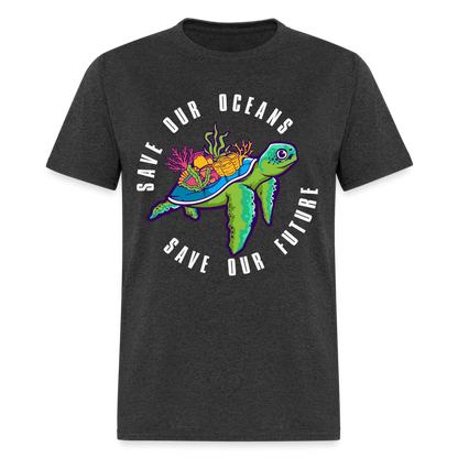 Save Our Oceans Save Our Future T-Shirt - heather black