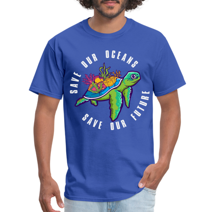 Save Our Oceans Save Our Future T-Shirt - royal blue