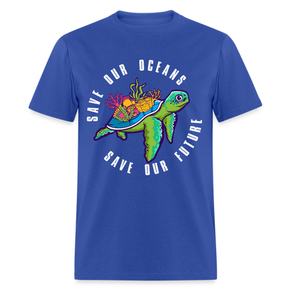 Save Our Oceans Save Our Future T-Shirt - royal blue