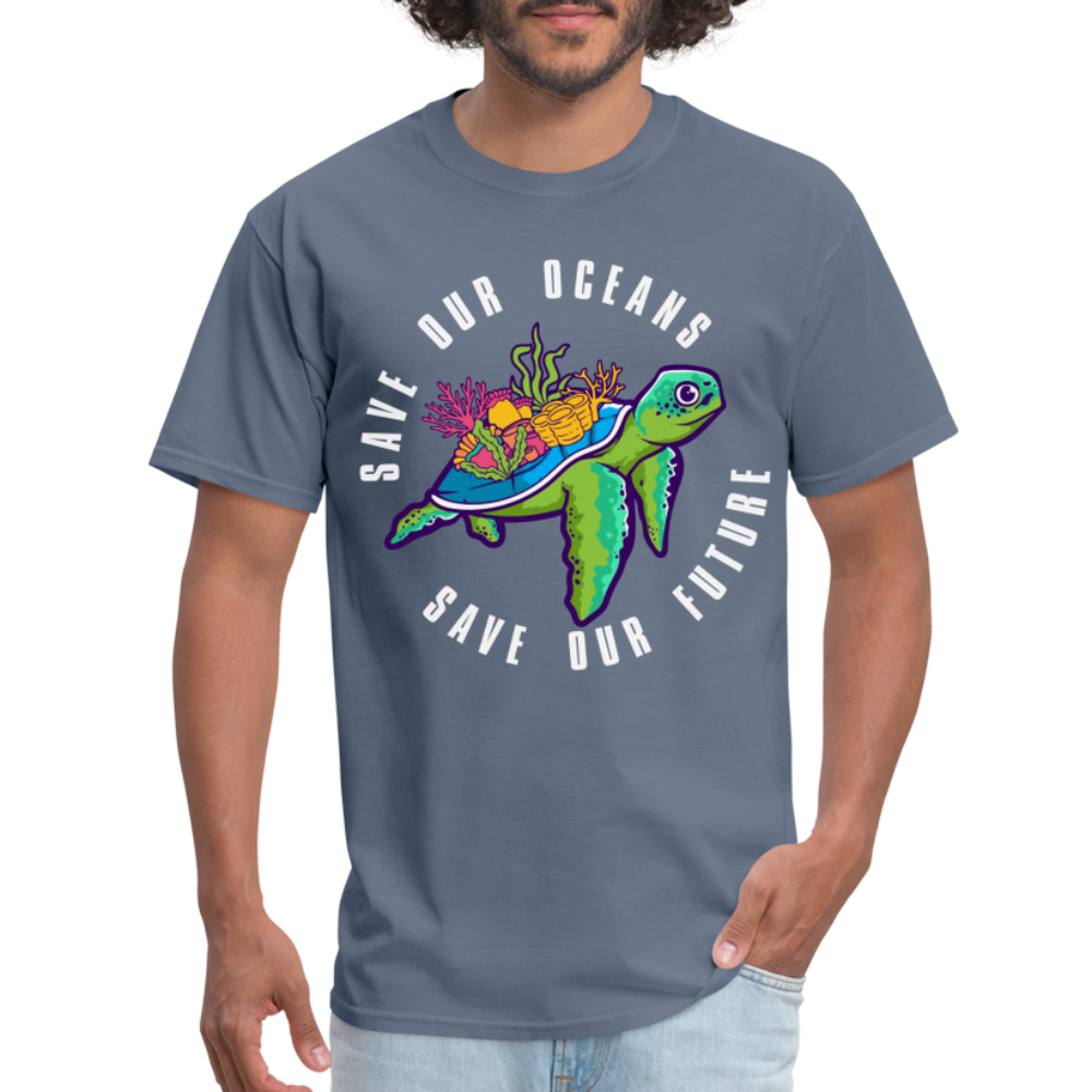 Save Our Oceans Save Our Future T-Shirt - denim