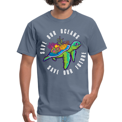 Save Our Oceans Save Our Future T-Shirt - denim