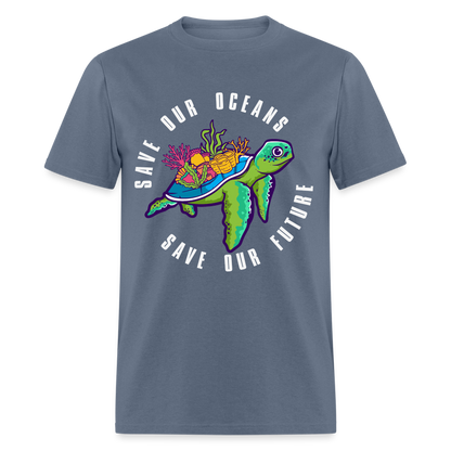 Save Our Oceans Save Our Future T-Shirt - denim