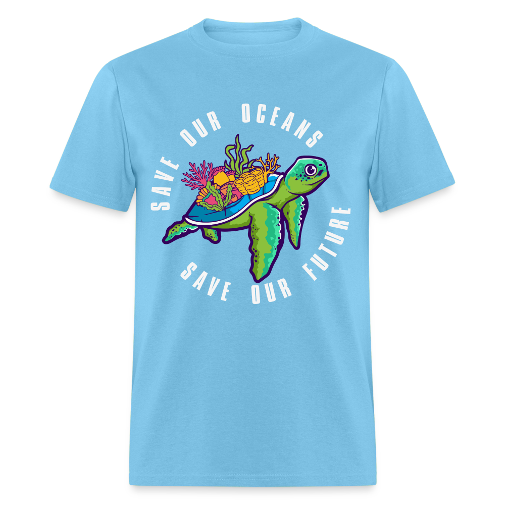 Save Our Oceans Save Our Future T-Shirt - aquatic blue