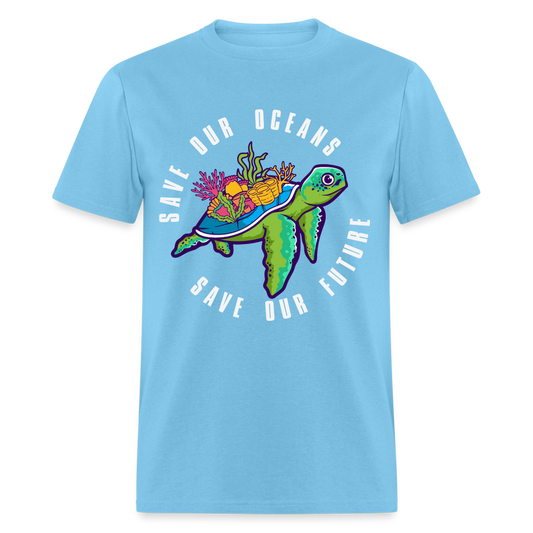 Save Our Oceans Save Our Future T-Shirt - aquatic blue