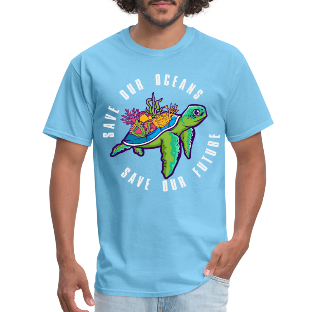 Save Our Oceans Save Our Future T-Shirt - aquatic blue