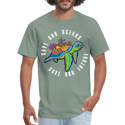 Save Our Oceans Save Our Future T-Shirt - sage