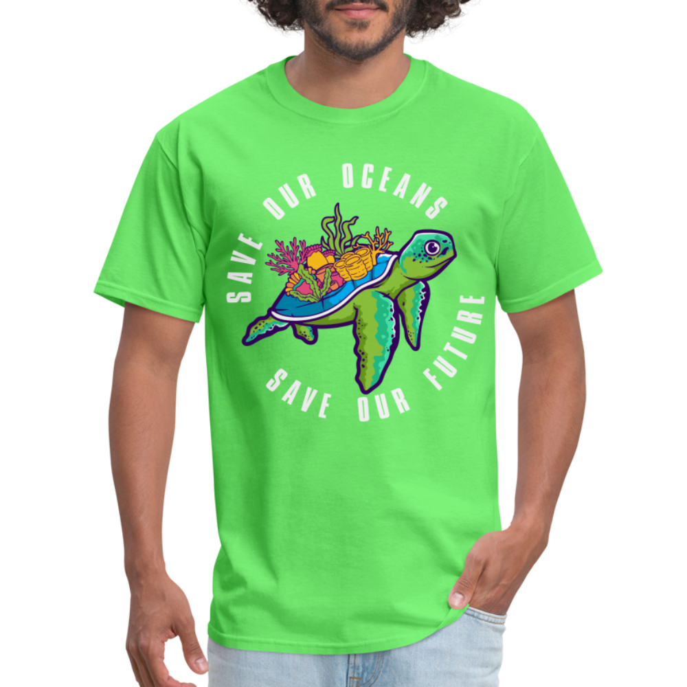 Save Our Oceans Save Our Future T-Shirt Color: kiwi
