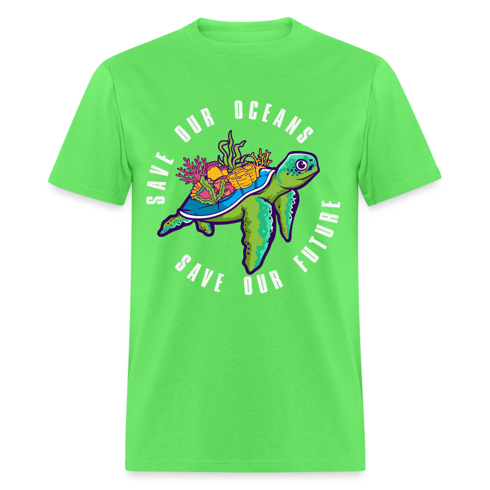 Save Our Oceans Save Our Future T-Shirt Color: aquatic blue