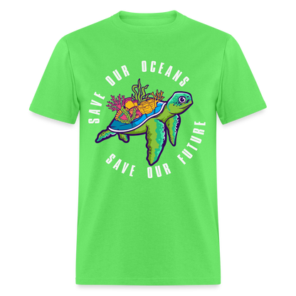 Save Our Oceans Save Our Future T-Shirt - kiwi