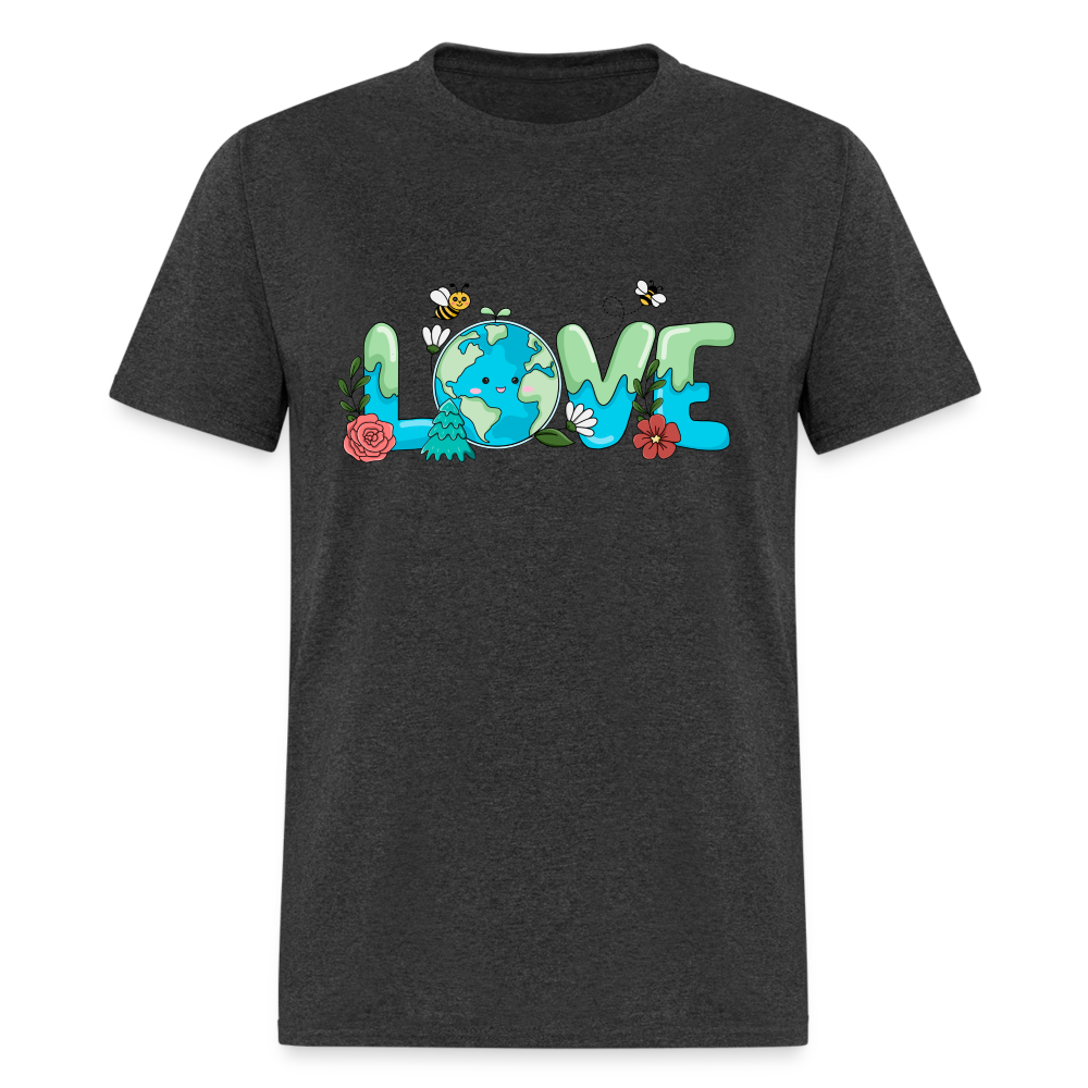 Nature's LOVE Celebration T-Shirt (Earth Day) - heather black
