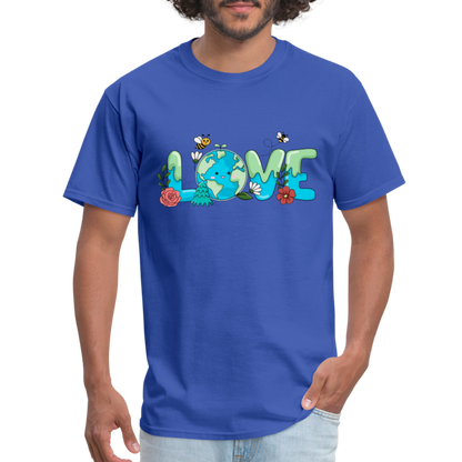 Nature's LOVE Celebration T-Shirt (Earth Day) - royal blue