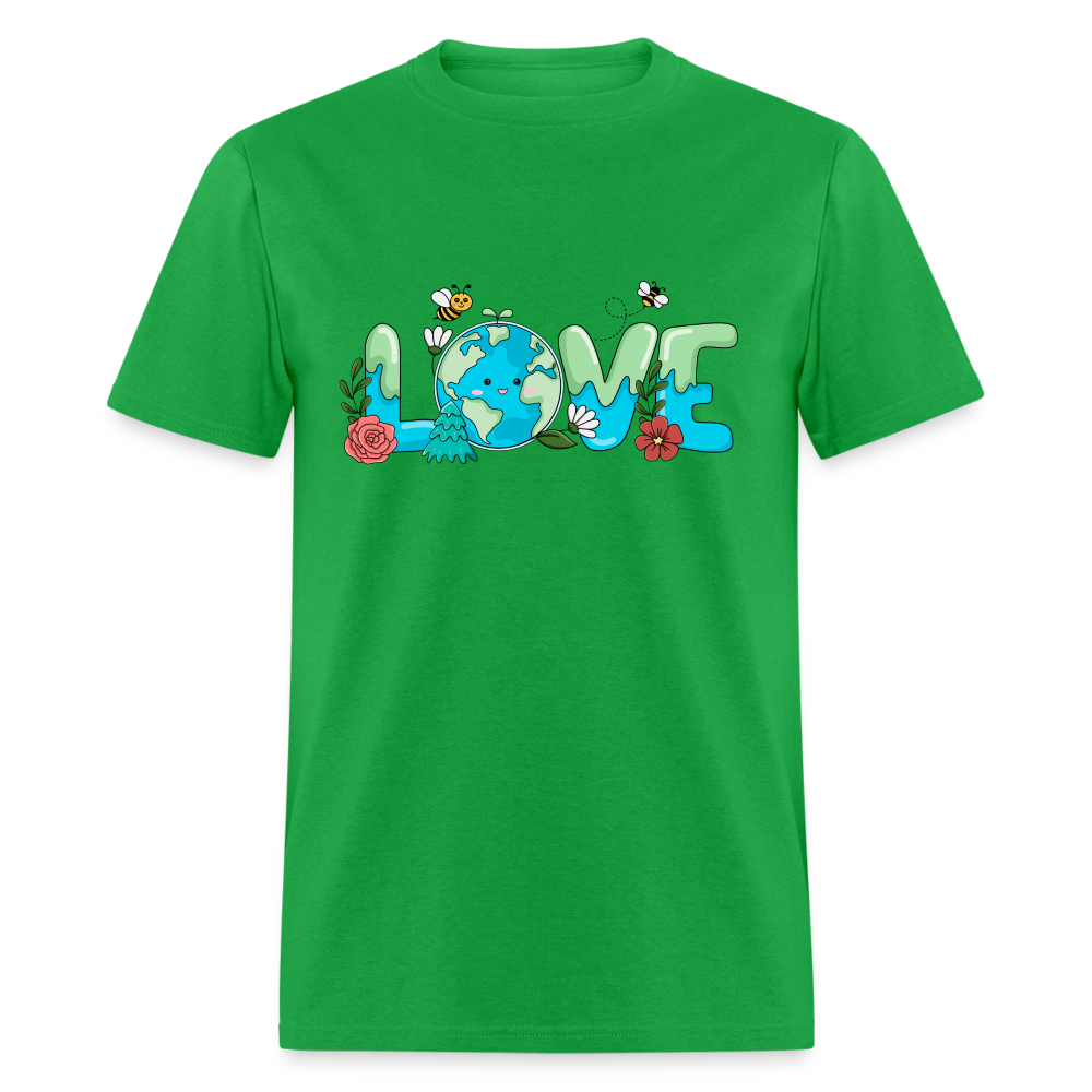 Nature's LOVE Celebration T-Shirt (Earth Day) - bright green