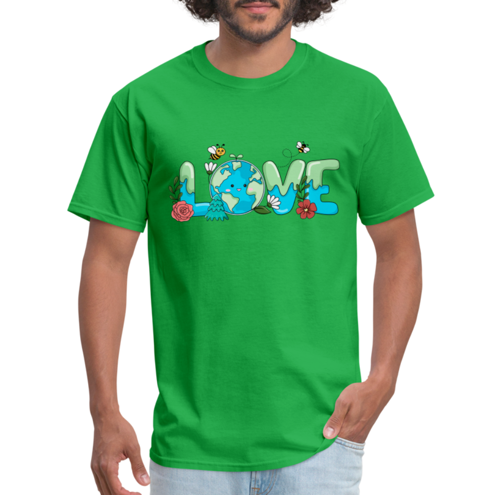 Nature's LOVE Celebration T-Shirt (Earth Day) - bright green