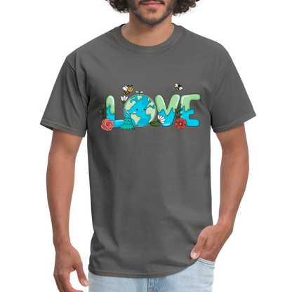 Nature's LOVE Celebration T-Shirt (Earth Day) - charcoal