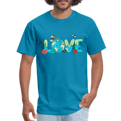 Nature's LOVE Celebration T-Shirt (Earth Day) - turquoise