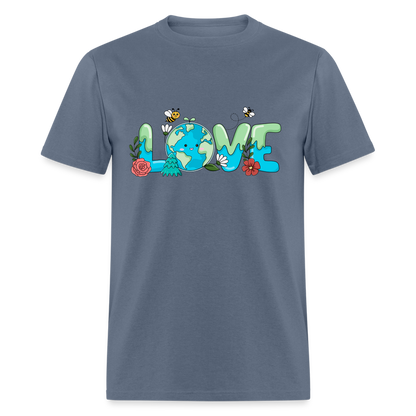 Nature's LOVE Celebration T-Shirt (Earth Day) - denim
