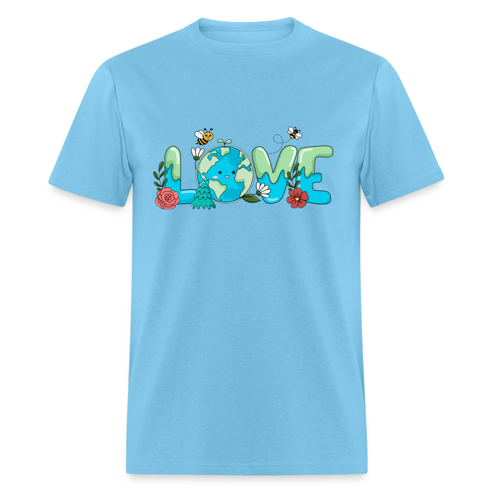 Nature's LOVE Celebration T-Shirt (Earth Day) - aquatic blue