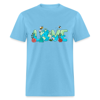 Nature's LOVE Celebration T-Shirt (Earth Day) - aquatic blue