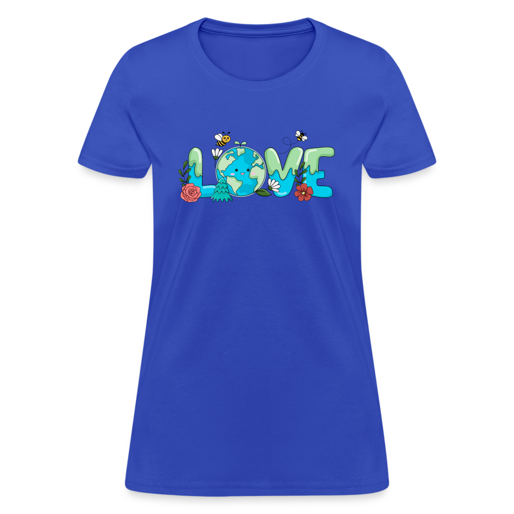 Nature's LOVE Celebration Women's T-Shirt (Earth Day) - royal blue