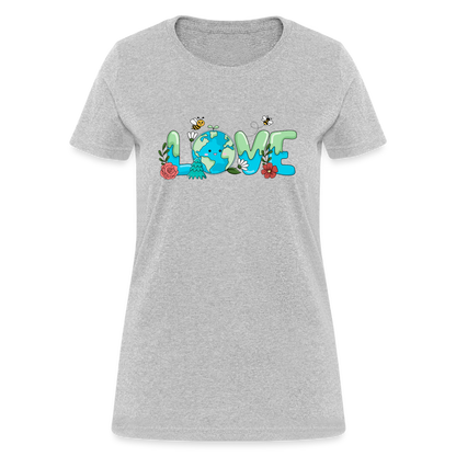 Nature's LOVE Celebration Women's T-Shirt (Earth Day) - heather gray