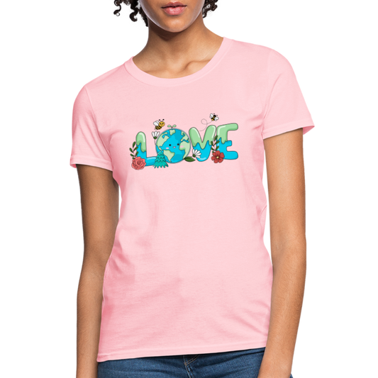 Nature's LOVE Celebration Women's T-Shirt (Earth Day) - pink